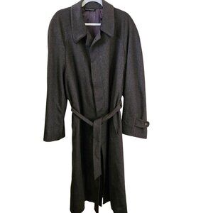 Saks Fifth Avenue 100%Pure Cashmere Canal Overcoat Woven In Italy Brown Size 44T